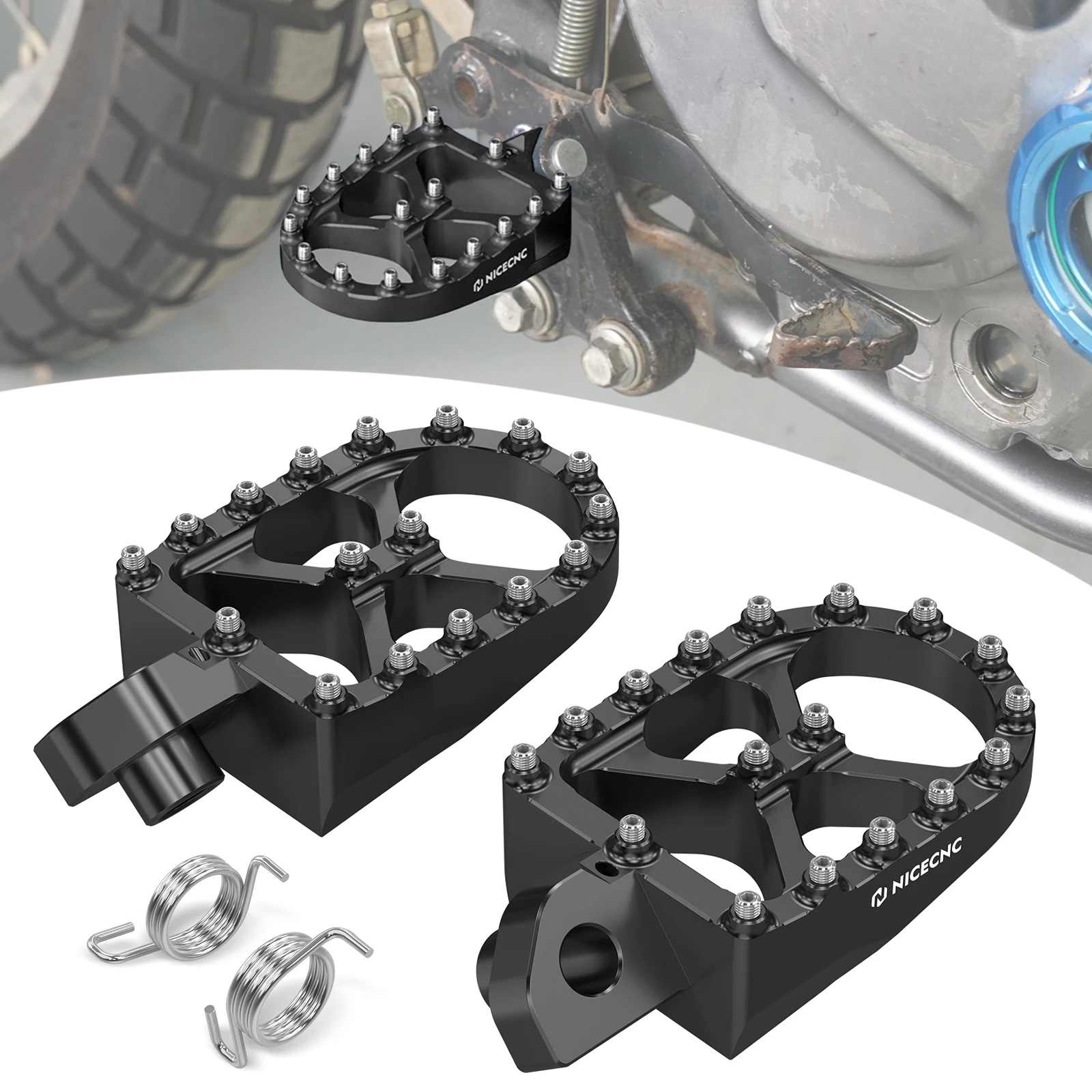 

Motorcycle Wide Footpeg Footrests for Suzuki DR650 S DR650 SE 1996-2022 2023 2024 DR650S DR650SE Fat Foot Pegs Foot Pedals