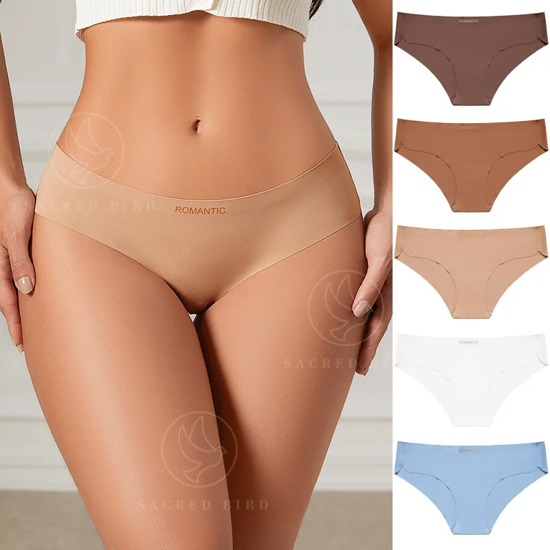 Hot Sale seamless underwear for women in large size low waisted cotton crotch breathable comfortable women panties