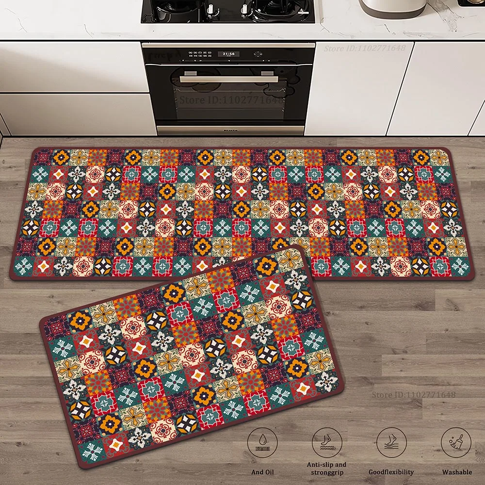 Kitchen Simple Mat Extra Long Absorbent Non-Slip Entrance Doormat Rug Carpet Runner Style for Hallways Modern Aesthetic Design