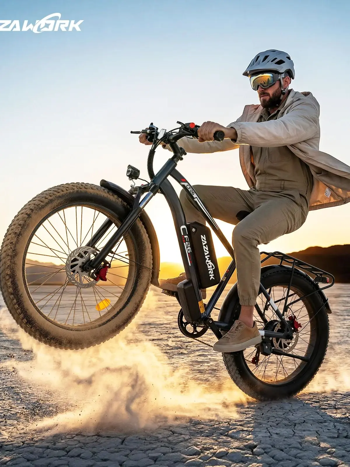ZAZAWORK CF26 Elektrofahrrad für Erwachsene 48V20AH Batterie E-Bike 26*4.0 All-Terrain Breitreifen E-Bike