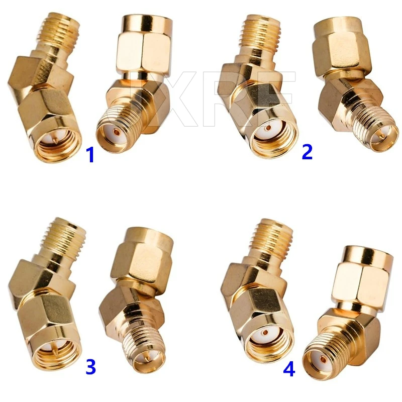 JXRF SMA BNC UHF zu SMA SMB MCX MMCX BNC TNC UHF N F Typ SO239 PL259 RF Koaxialadapter Steckverbinder Kombination 4-teilig