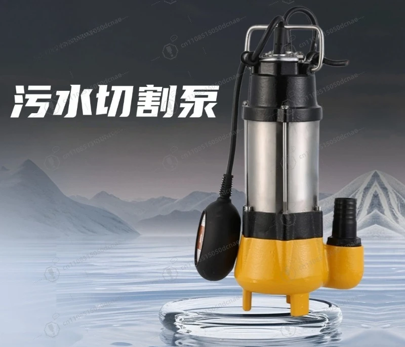 WQD Stainless Steel Submersible Sewage Pump With Float Switch Automatic High Head Waste Water Pump For Farm Household 220V
