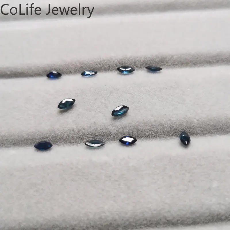 2.5mm * 5mm Natural Sapphire Loose Gemstones Jewelry DIY Supplier