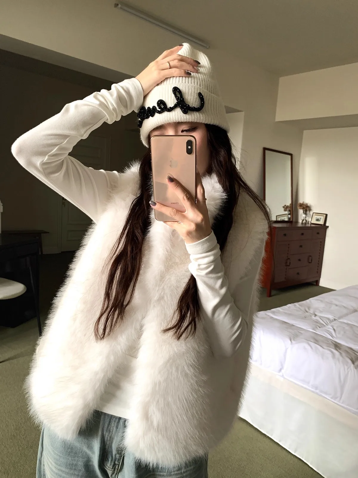 Coletes grossos das mulheres duplo breasted com cadeira inverno velo acolchoado sem costura relaxado aconchegante sem mangas officewear femme