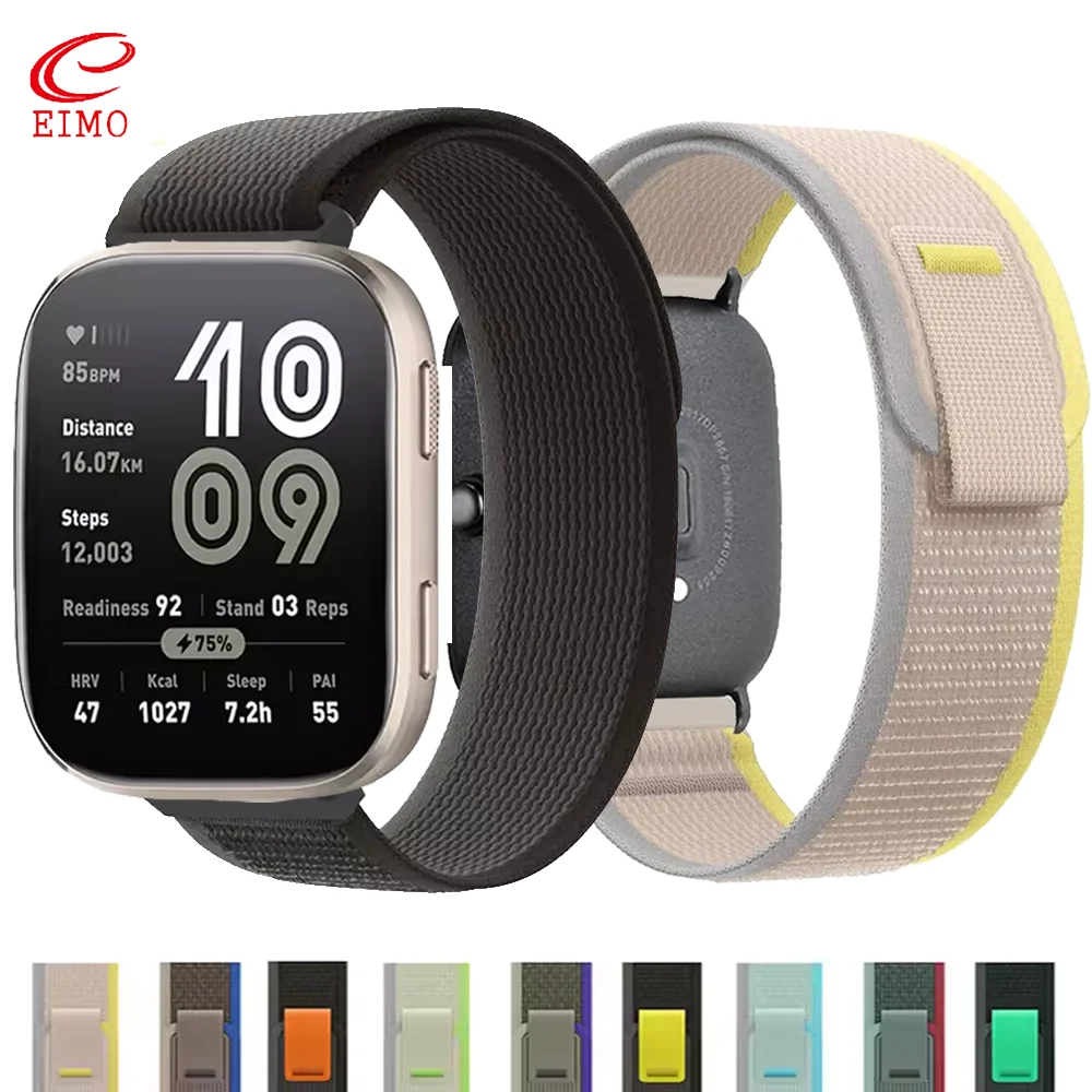 

22mm Band For Amazfit Bip 6 Bip6 strap Nylon Sport Bands Smart Watches For Man Woman Correa Bracelet Amazfit Bip6 Watchband