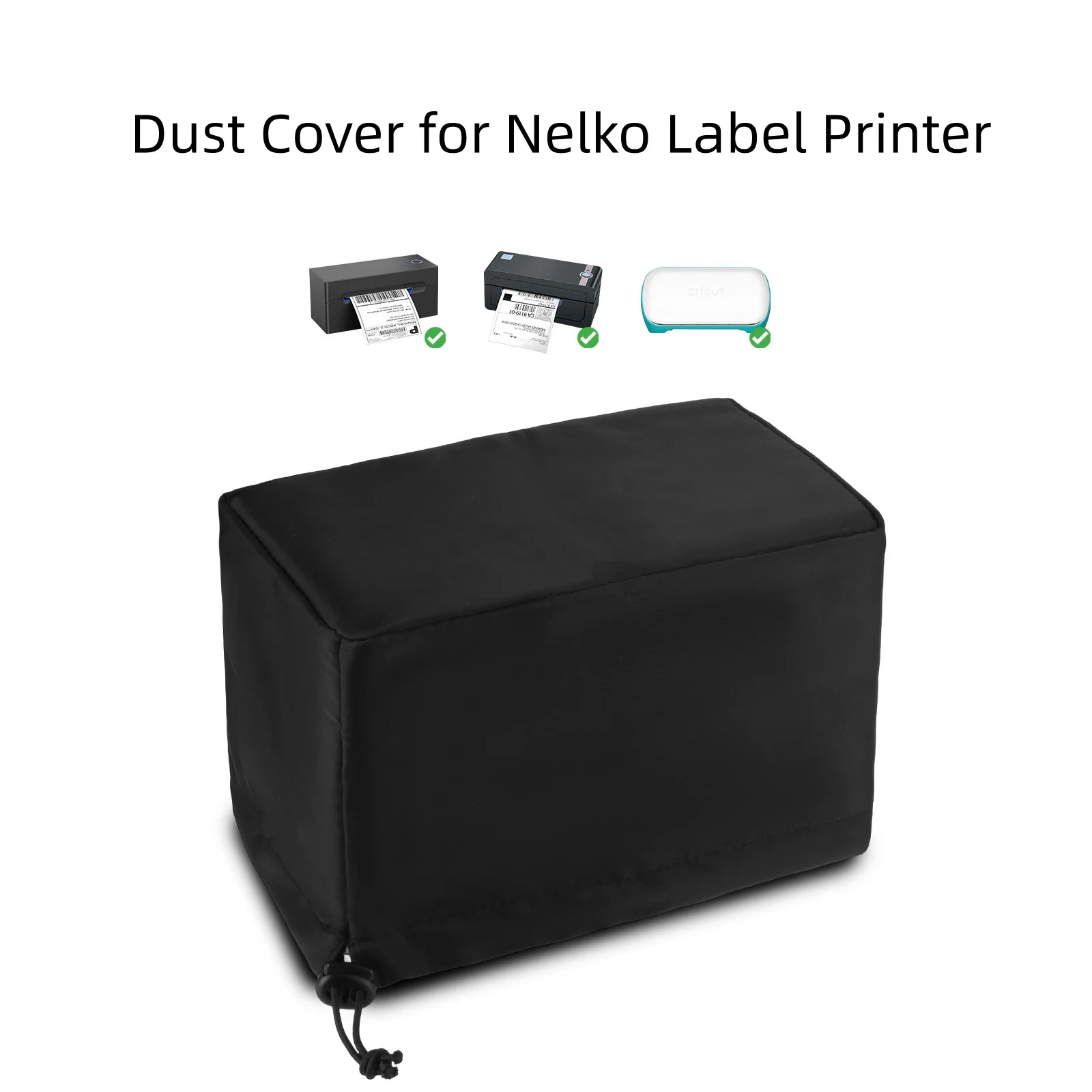 Nylon Dust Cover For Nelko Desktop Label Printer Elastic Drawstring Protective Cover For Compact Labelers