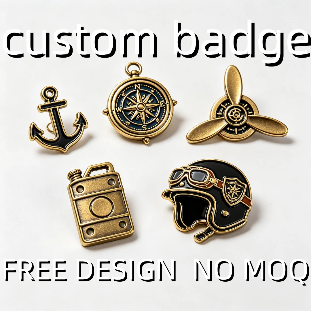 Custom China Manufacturers Metal Badge Lapel Pin for Caps Custom Hard Enamel Lapel Pins Gold Plated Soft Enamel Pin