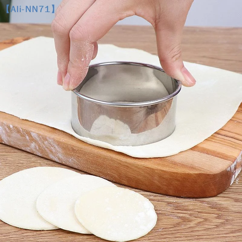 3Pcs Stainless Steel Round Biscuit Mold Dumpling Skin Cutter DIY Pastry Cake Baking Tool Kitchen Gadget For Sweet Treats【NN71】
