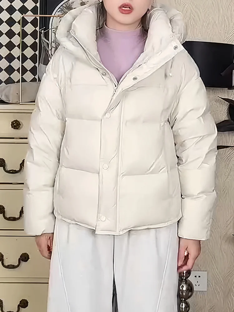 

Женская зимняя куртка из хлопка с пуховым наполнителем, новая, теплая, премиум-класса, повседневная, с капюшоном, длинными рукавами, стандартного кроя