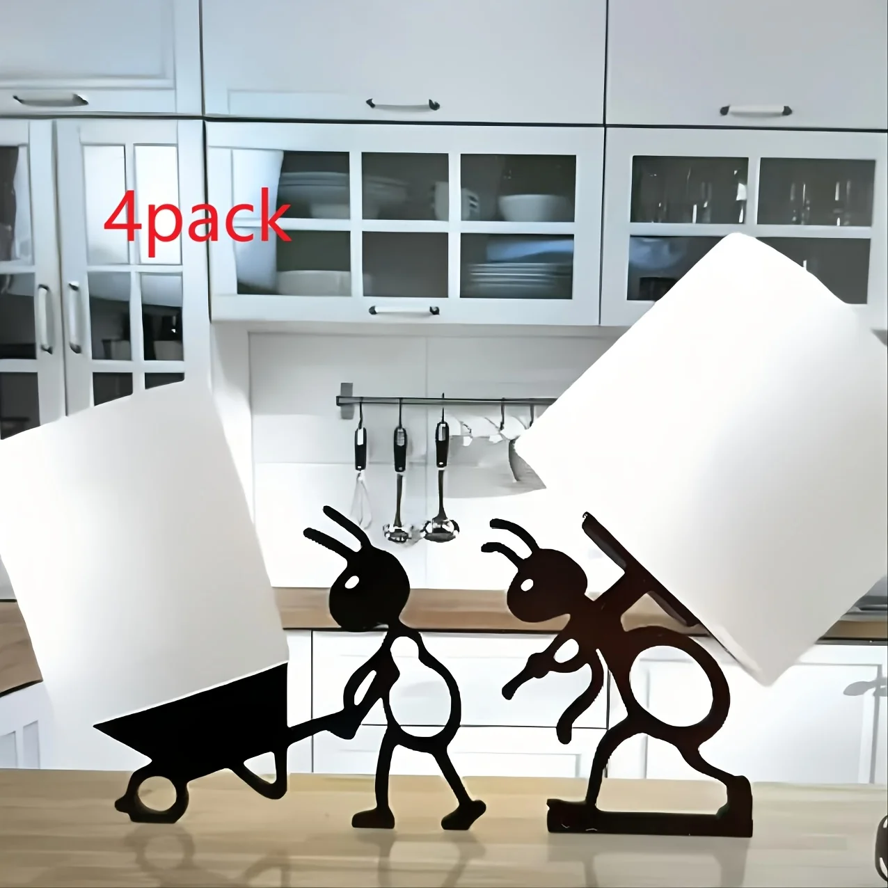 4pcs Simple and Practical Tissue Holder - Ant Design with Lively Animal Imagery. for Home Decor, Office Restrooms, Washroom Area