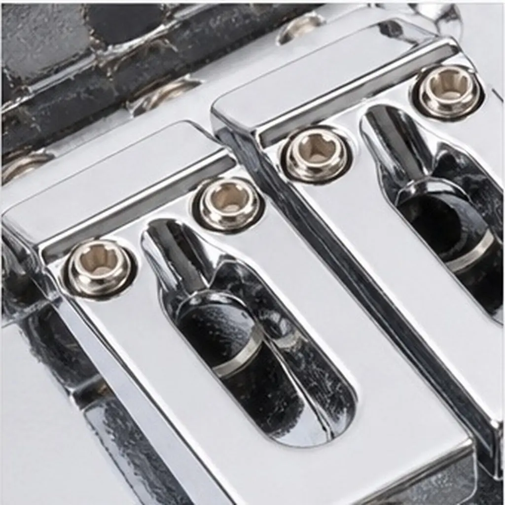 Metal Three String Bridge for Cigar Box Guitar Silver Gold 4 Screws Adjustable Bass Bridge Jazz Replacement