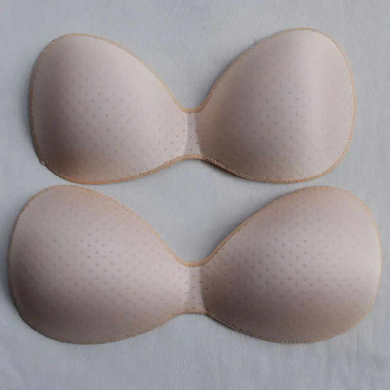 Thin Breathable One-piece Chest Pad Sewn Edges Bra Inserts for Bras Inserts Bra Cups Replacement Bra Pads Women's Sports Cups