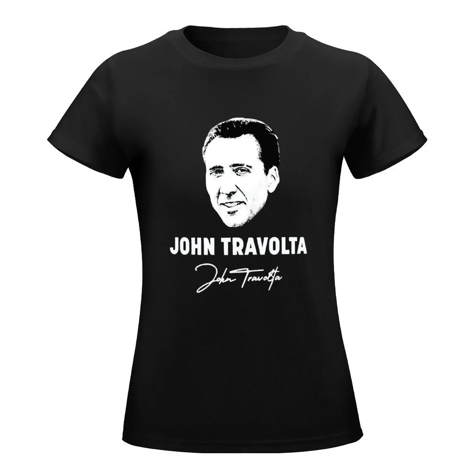 john travolta nicolas cage T-Shirt tees Aesthetic clothing cute clothes shirts graphic tees t shirts for Women loose fit