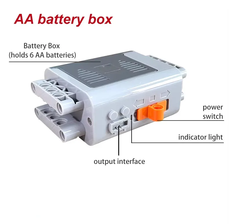 Pulverizador de escape eléctrico, marca DIY, accesorios de juguetes para coches, funciones de potencia MOC, caja de batería AA 8881, piezas técnicas, bloques de construcción