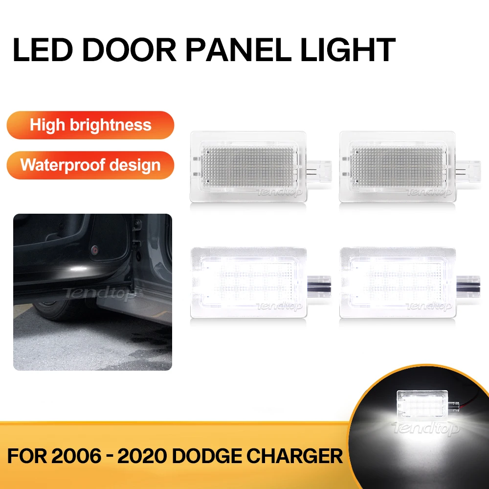 2/4pcs LED White Car Side Door Panel Courtesy Light For Dodge Charger Challenger Avenger Dart Magnum Stratus Car Accessories
