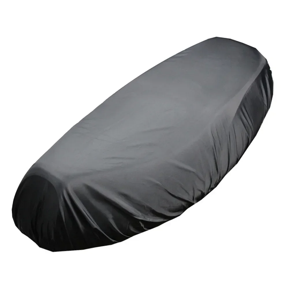 Funda para asiento de lluvia para motocicleta, funda Universal Flexible impermeable para sillín, color negro, 210D, polvo, UV, protección solar,