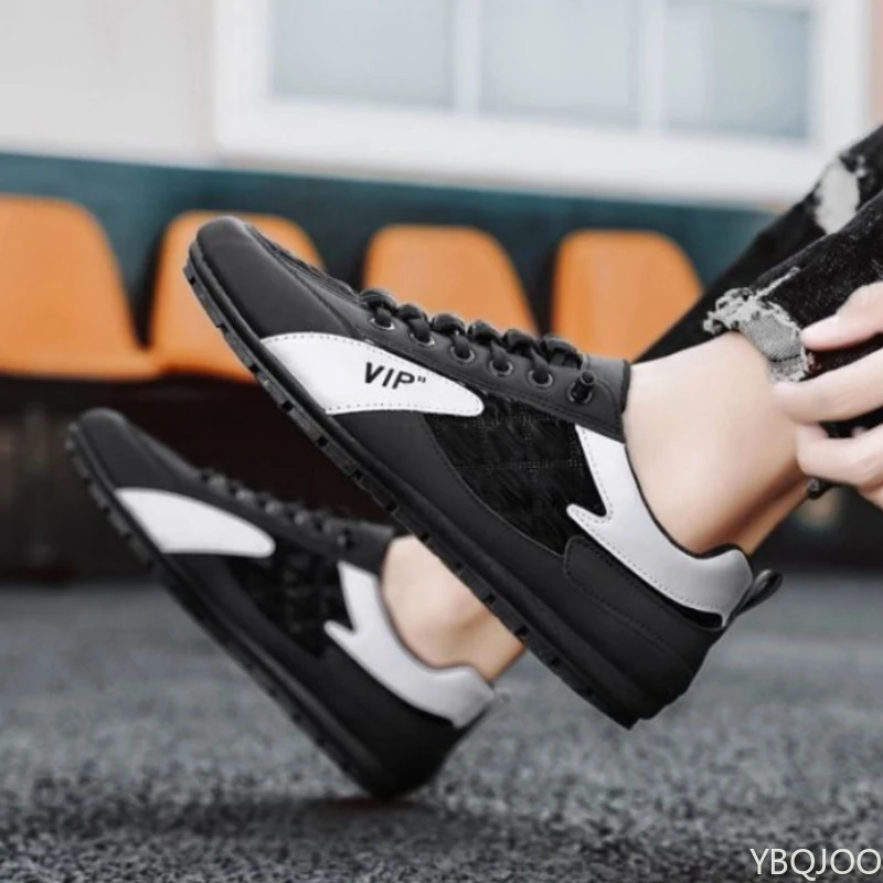 

Мужские модные универсальные кеды на плоской подошве из дышащего холста, весна-осень 2025, нескользящие, легко надеваемые