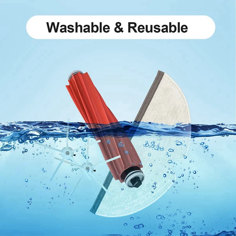 Запасные части, основная щетка, боковая щетка, HEPA-фильтр, высокое качество, совместимый для Roborock Q7 Q7max + T8, аксессуары для пылесоса