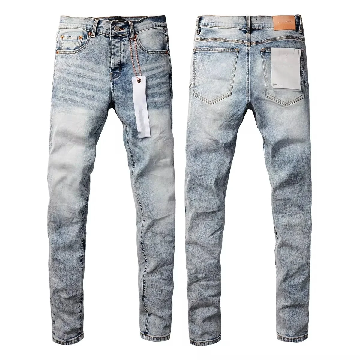 

Fashion streetwear Purples jeans Man Fashion top quality Repair Low Raise Skinny Luxury Design brands pants