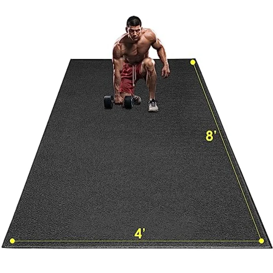 

Large Exercise Mat 8' x 6'/8' x 4'/6' x 4' Extra Durable Workout Mats for Home Gym Flooring High-Density Gym Mats Cardio Mat fo