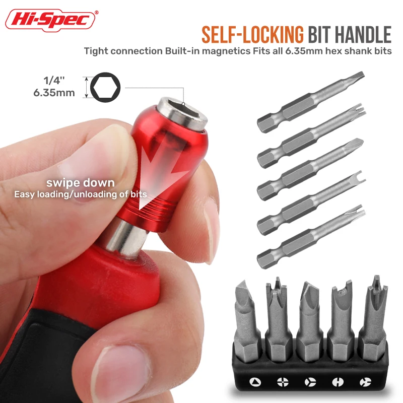 

Hi-Spec 5/7/13pcs Special Shaped Screwdriver Set 50mm U-shaped Y-Type Triangle Inner Cross Three Points Screwdriver Bit Tool