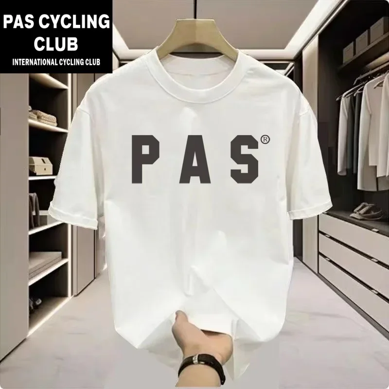 PAS الدراجات جولة الرقبة قصيرة الأكمام الأساسية عارضة فضفاض جيرسي الرجال النساء ملابس الصيف القطن الخالص عارضة إلكتروني قميص مطبوع DH #6