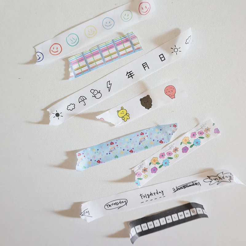 Cute Flower Weather Washi Tape Decoration Scrapbooking Diary Album DIY Journal Hand Account Adhesive Masking Tape Stationery