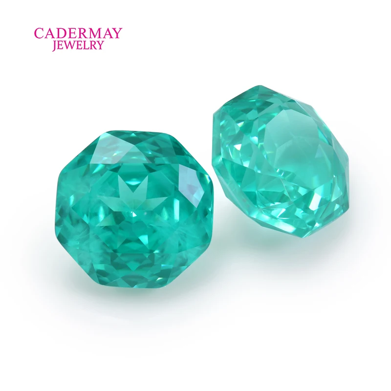 Blue Green Paraiba Yttrium Aluminium Garnet YAG 5x5mm-8X8mm Octagonal Shape Lab Paraiba YAG Gemstones For Jewelry Making