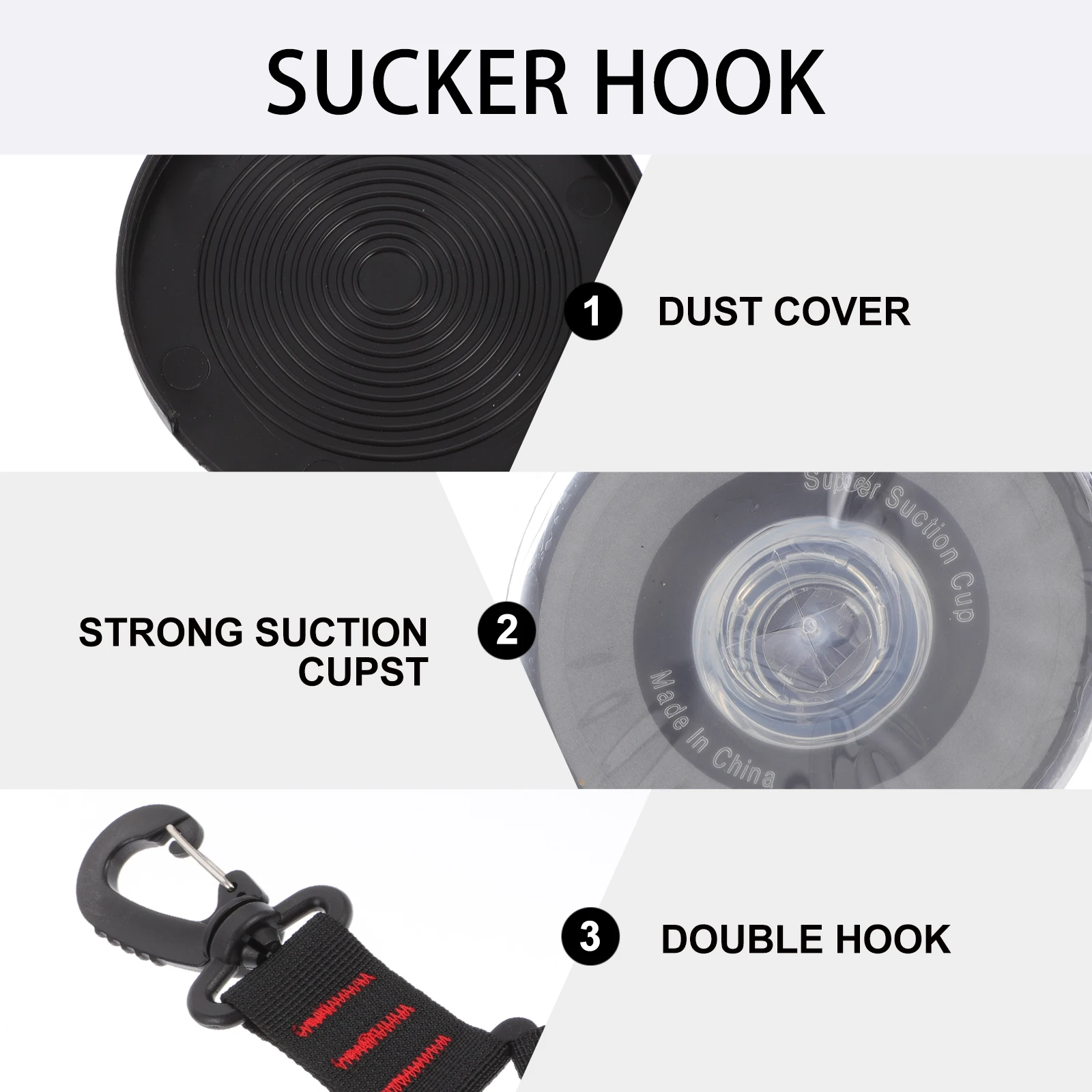 

Outdoor Suction Cup Hook Anchor Securing Heavy Duty Hook For Tent Car Camping Tarp Accessories Multifunctional Traceless Sucker