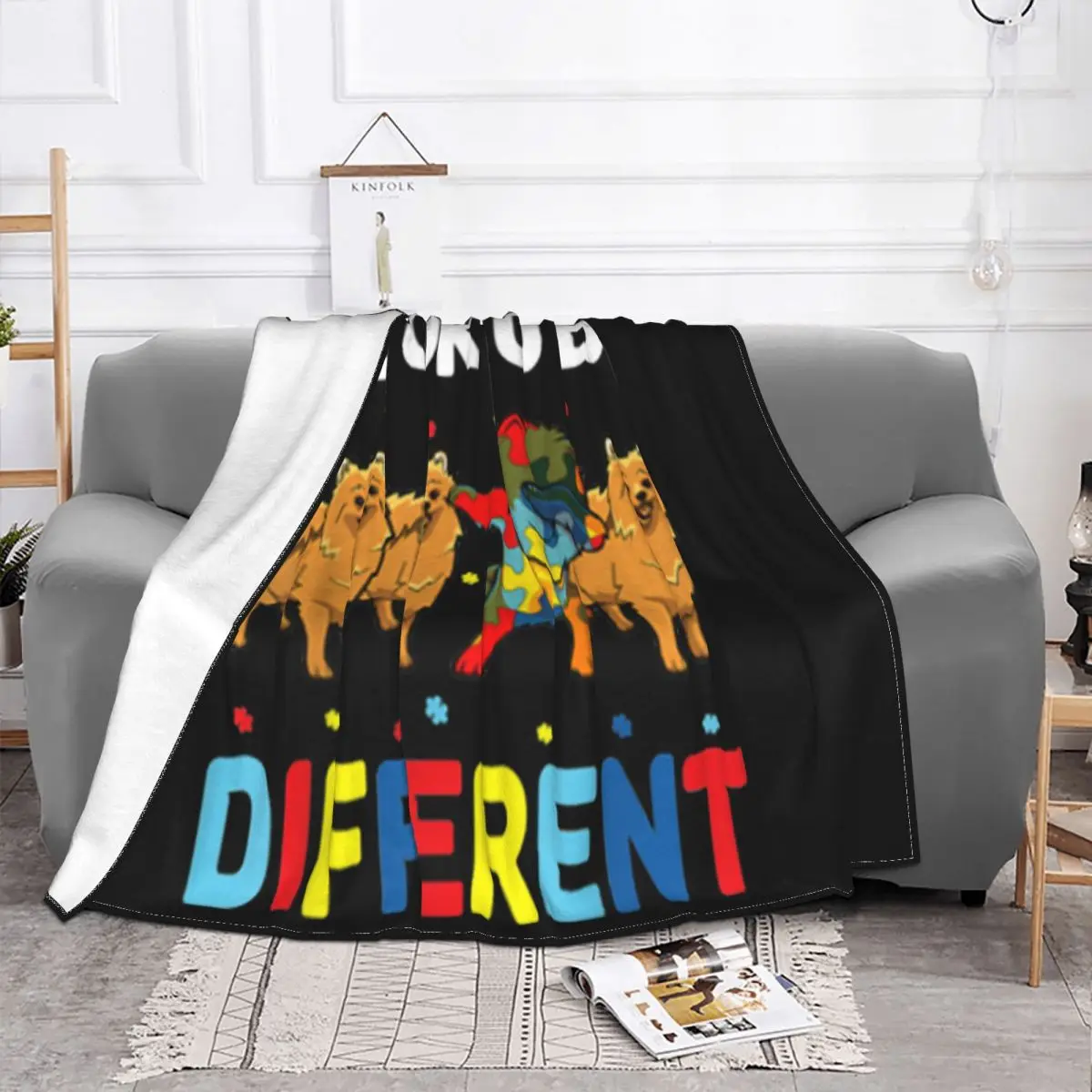 Autism Awareness Day Gift Funny Dabbing Pomeranian Better Geek Hip-Hop Holiday On Sale Movie Throw Blanket