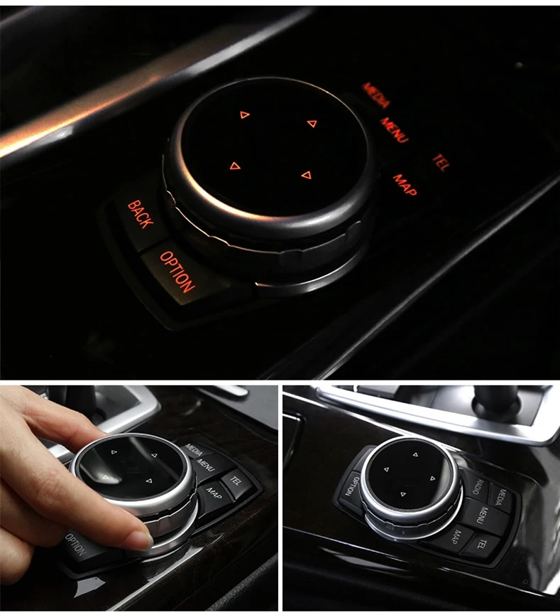 Original Car Multimedia Buttons Cover iDrive Stickers for BMW 1 3 5 7 Series X1 X3 F25 X5 E70 X6 E71 F30 F10 F07 E90 F11 E92 F20