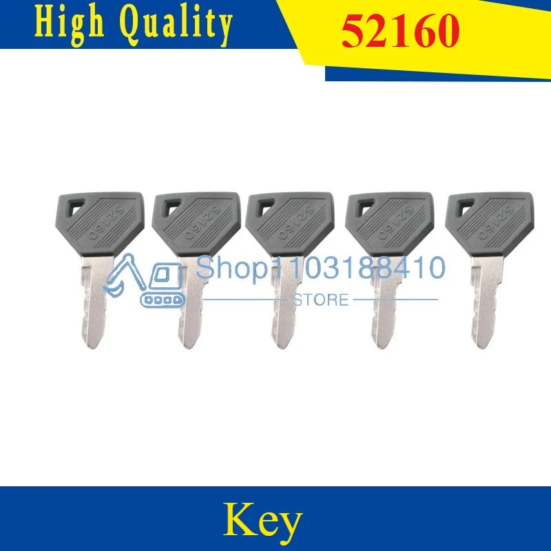 5Piecs 52160 Key 301 Keys For Yanmar New Excavator Grader Dozer Grader Dozer VIO 15 17 18 20 22 27 30 40 35 50 55 65 80 ignition