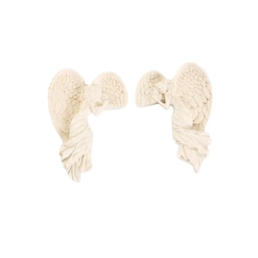 

1 pc Angel Wings Angel Door Frame Decoration Resin Left Right Wings Craft Door Frame Ornament Guardian Angels Goddess Decoration