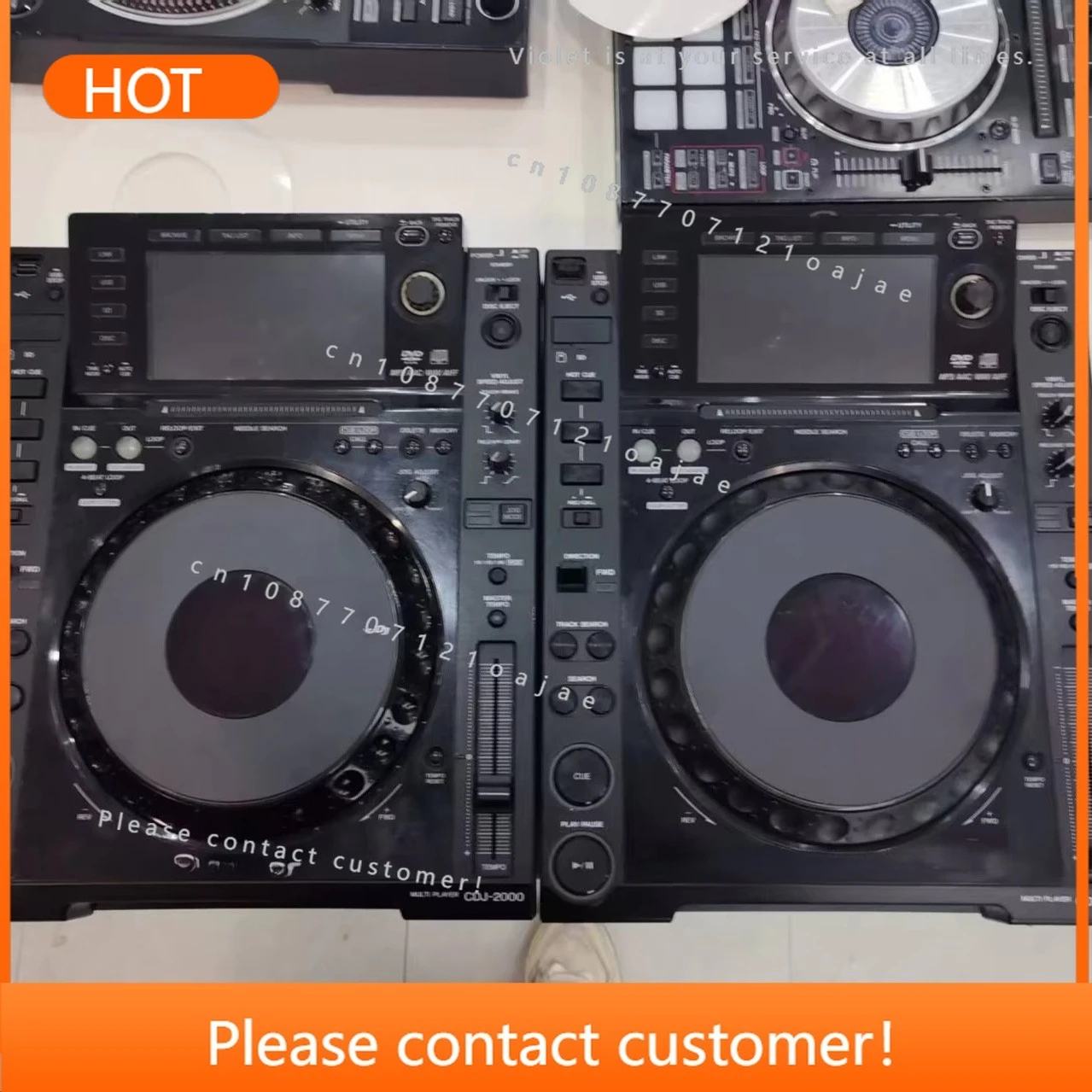A Pair of pioneer CDJ 2000 Turntables Supporting CD/USB Turntables and Rekordbox Software.