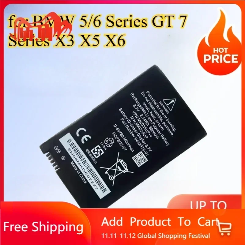 

MKD35UP Remote Control LCD Key Battery Suitable for BMW 5/6 Series GT 7 Series X3 X5 X6 LCD Remote Control Battery