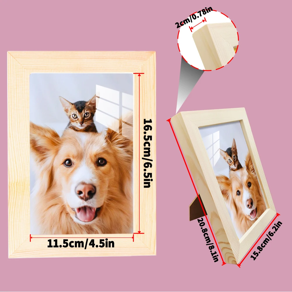 1pc custom photo frame,Multiple size options，Can be wall-mounted picture frames,Personalized commemorative gift，home decorations - view 5