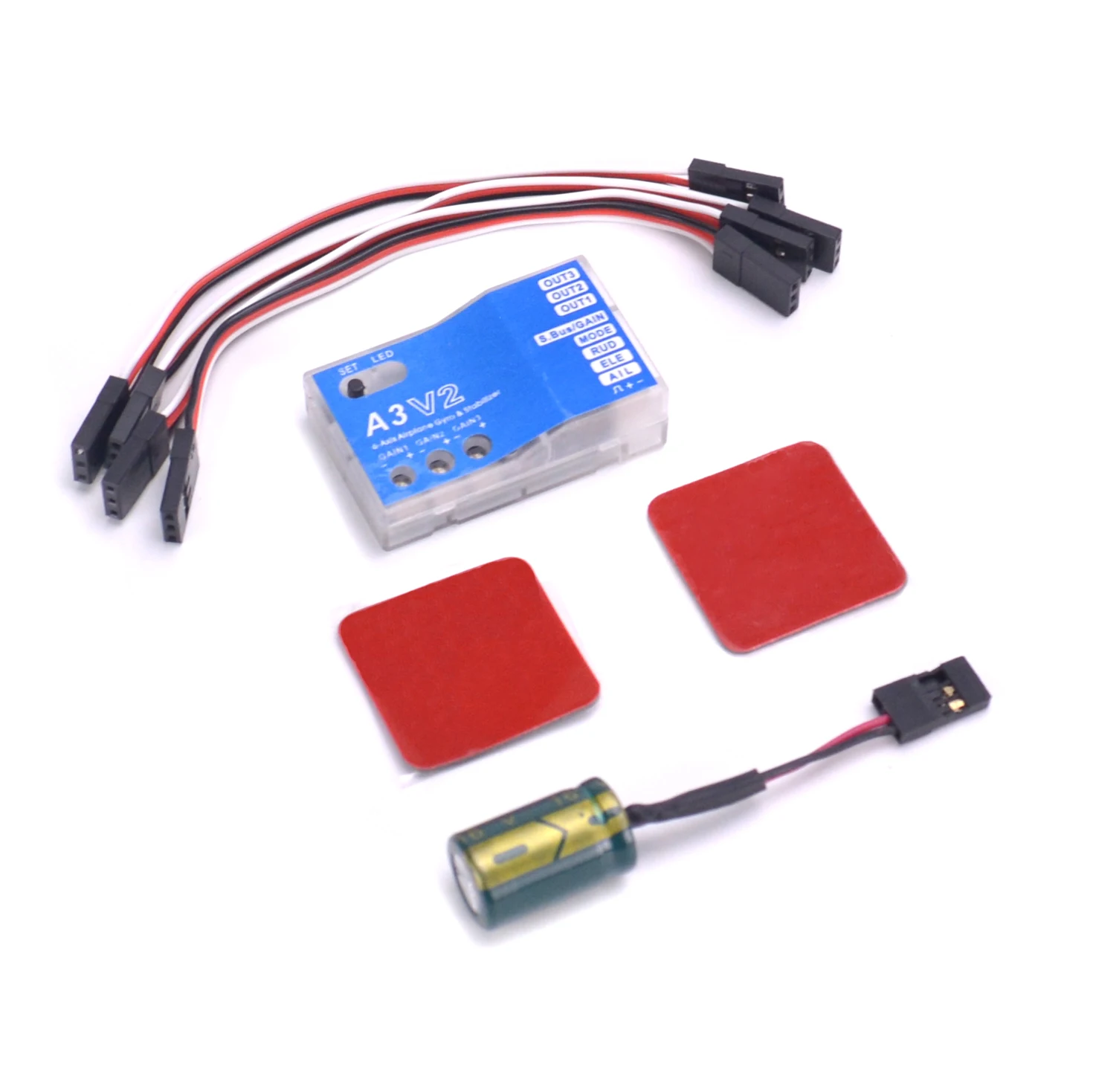 3 Axis Gyro A3 V2 Aeroplane Flight Controller Stabilizer for RC Airplane Fixed-wing Fixed wing Copter