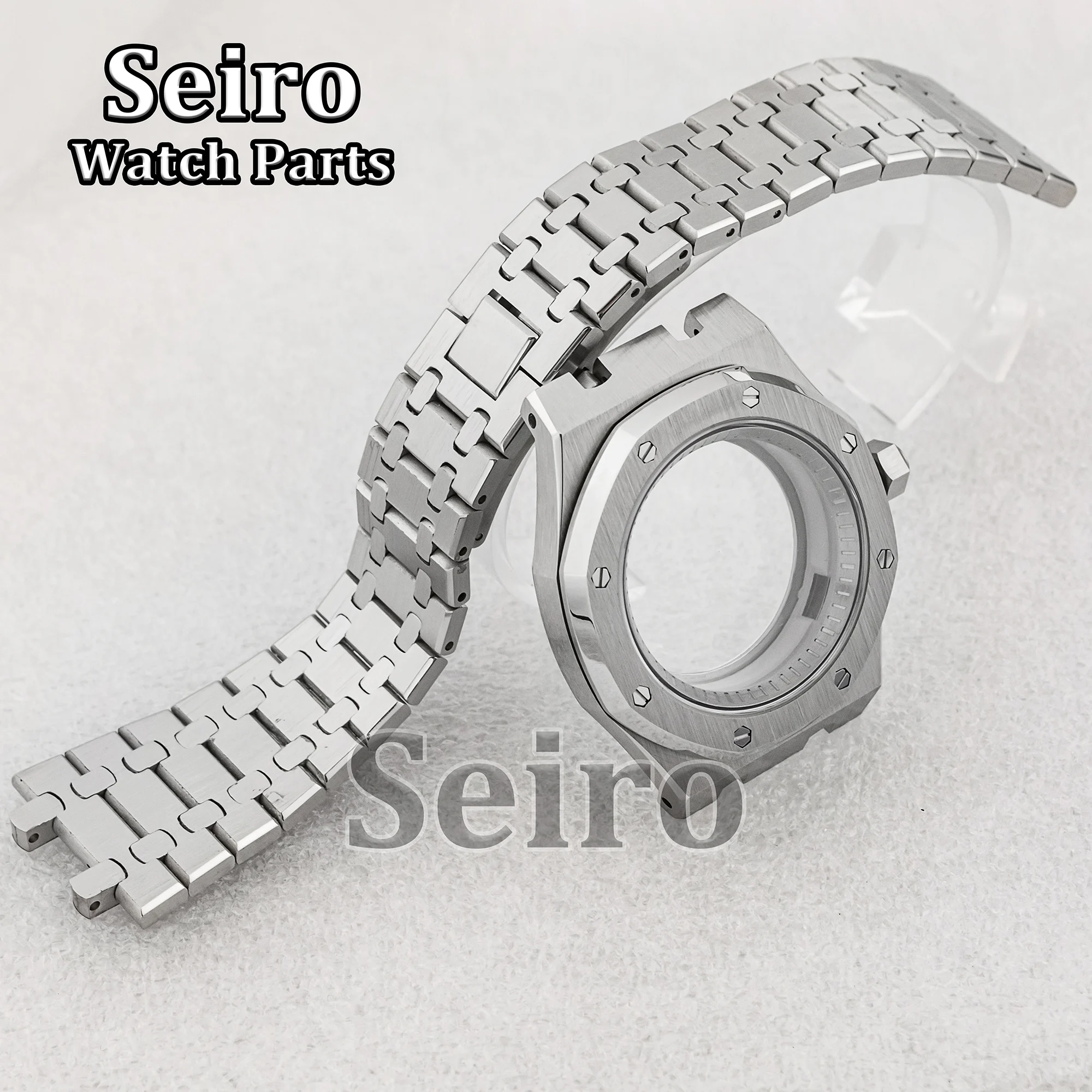 

42mm Stainless Steel Octagon Case Watch Strap Chapter Ring Sapphire Glass 100m Waterproof For Oak NH35/NH36 Movement 28.5mm Dial