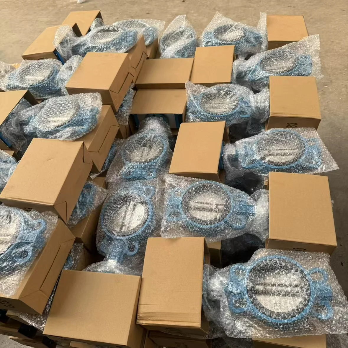 DN80 3 بوصة PN16 EPDM المطاط مقعد رقاقة نوع الحديد الزهر مزدوجة التمثيل هوائي المحرك فراشة صمام لمجفف الامتزاز