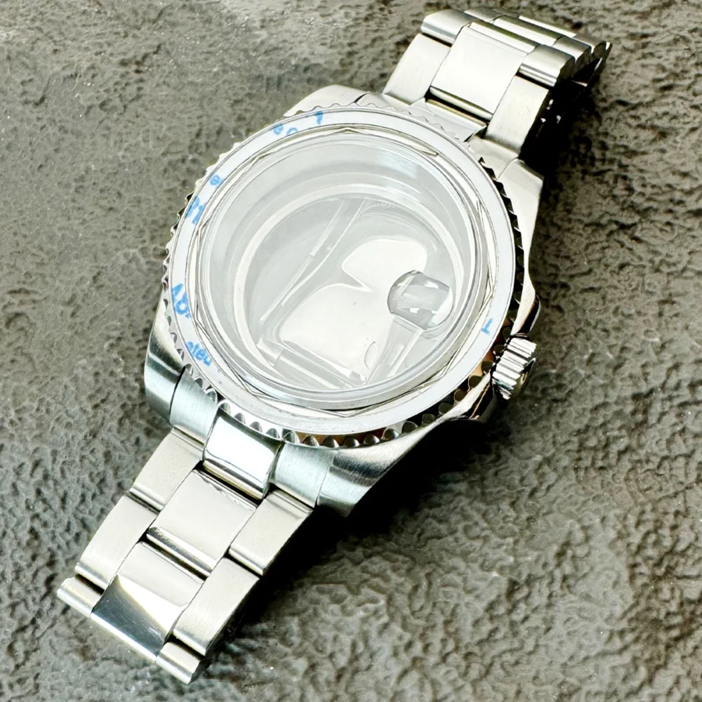 Fit for Submarine Jubilee/Oyster Band Diver Watch Case Mod NH34 NH35 NH36 NH70 NH72 4r35 4r36 200m Waterproof Sapphire Crystal