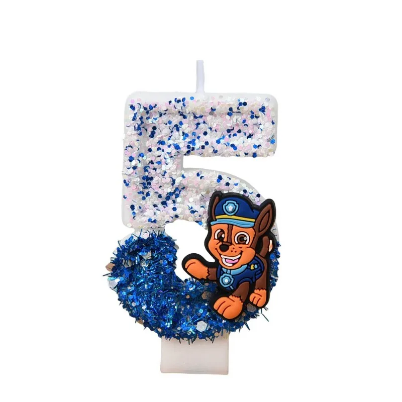 Cartoon 0-9 Anime Paw Patrol Number Cake Candles Characters for Kids Happy Birthday Party Cake Decoration Baby Shower Supplies