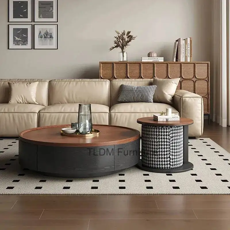 Aesthetic Side Unique Round Modern Minimalist Nordic Table Luxury Coffee Mesa De Tables Centro De Sala Living Room Furniture