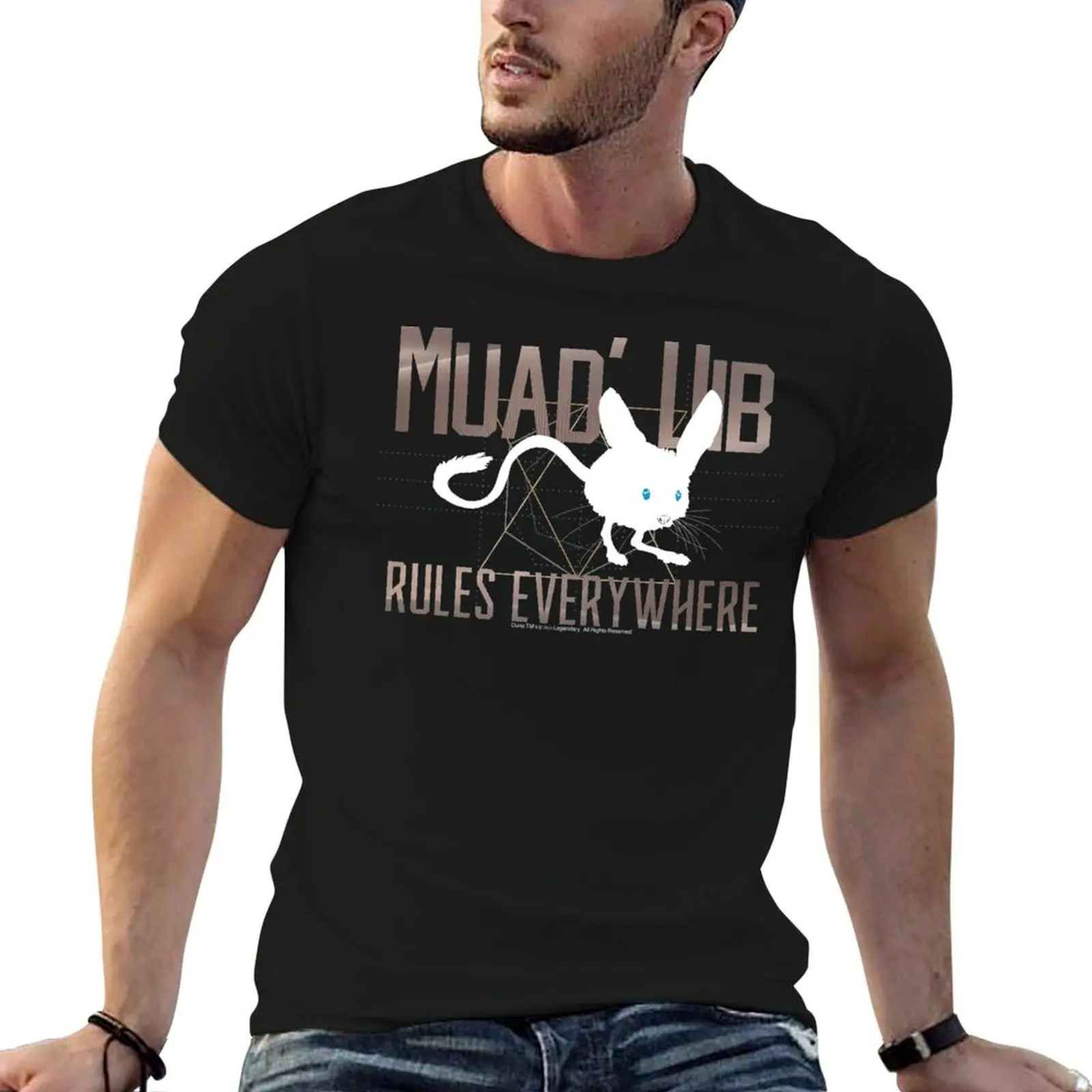 

Muad Dib Rules Everywhere-Dune-Arrakis Desert Mouse T-Shirt t shirts for man cotton soft mens graphic t shirts T-Shirt