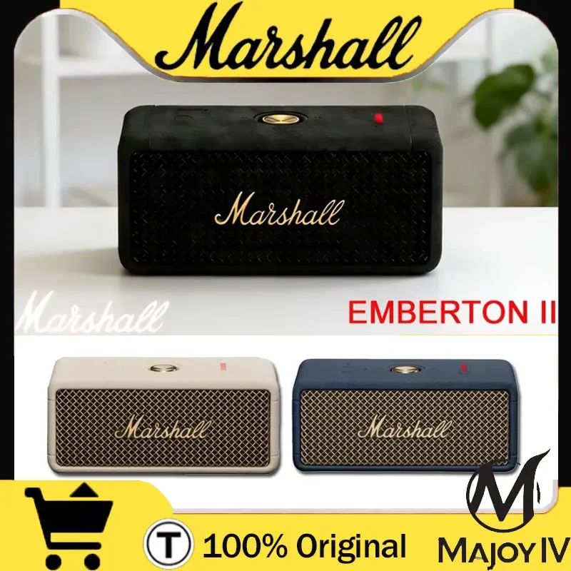 

Портативная беспроводная Bluetooth-колонка Marshall Emberton III, водонепроницаемая по стандарту IP67, 32 часа работы, громкий стереозвук, глубокий бас, встроенный микрофон, черный цвет