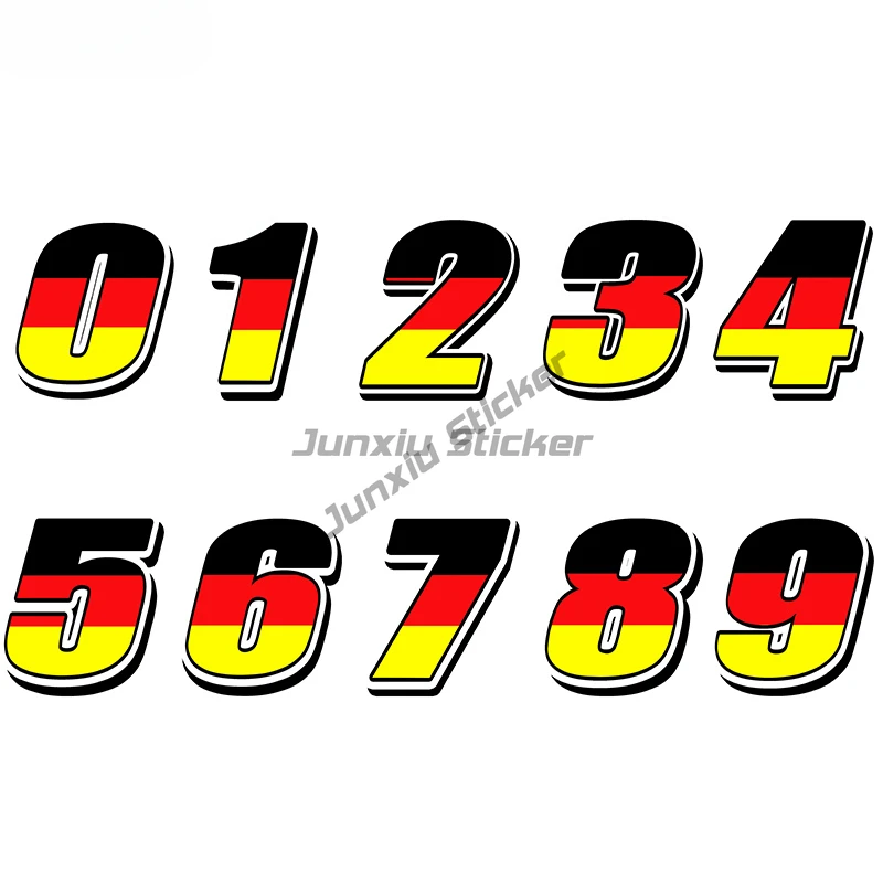 Car Styling Racing Number Camouflage Sticker Motocross Auto Stickers Bike  Waterproof decals Occlusion Scratch