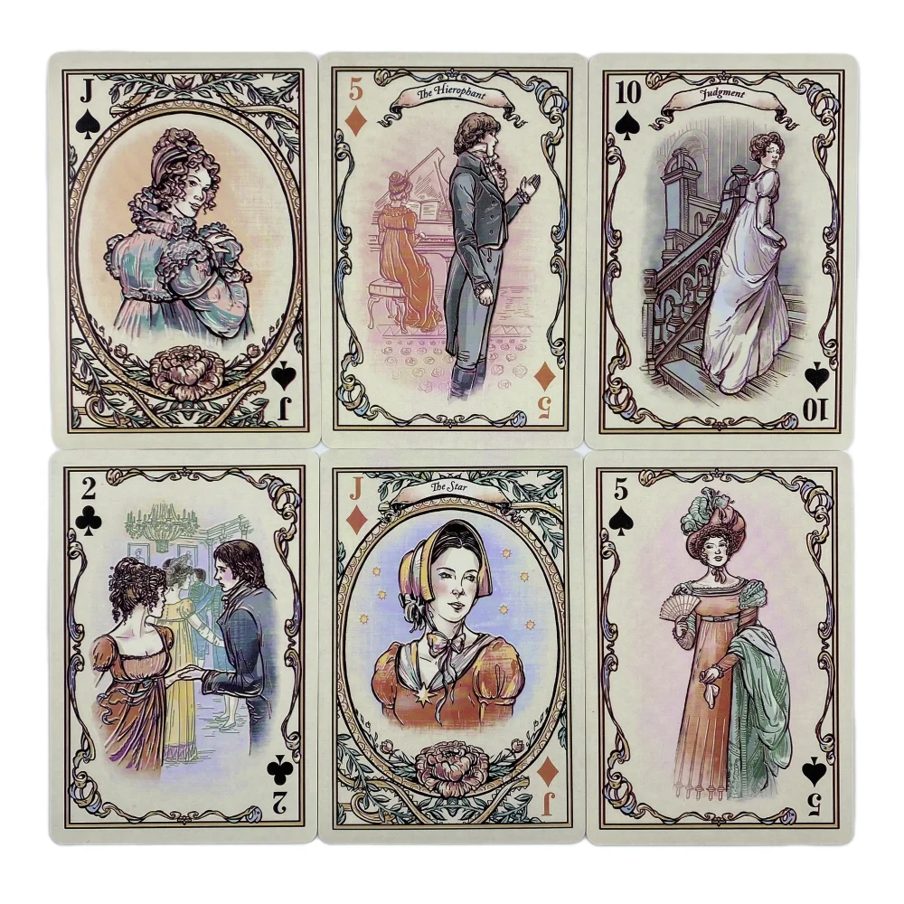 A Jane Austen Tarot Cards A 53 Deck Oracle English Visions Divination Edition Borad Playing Games