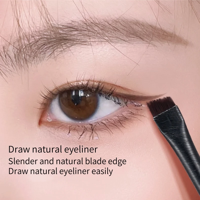 Outlining crayon Ultra-fin outil de coloration des sourcils 3 pièces Eyeliner à pointe pointue brosse à sourcils coudée pour