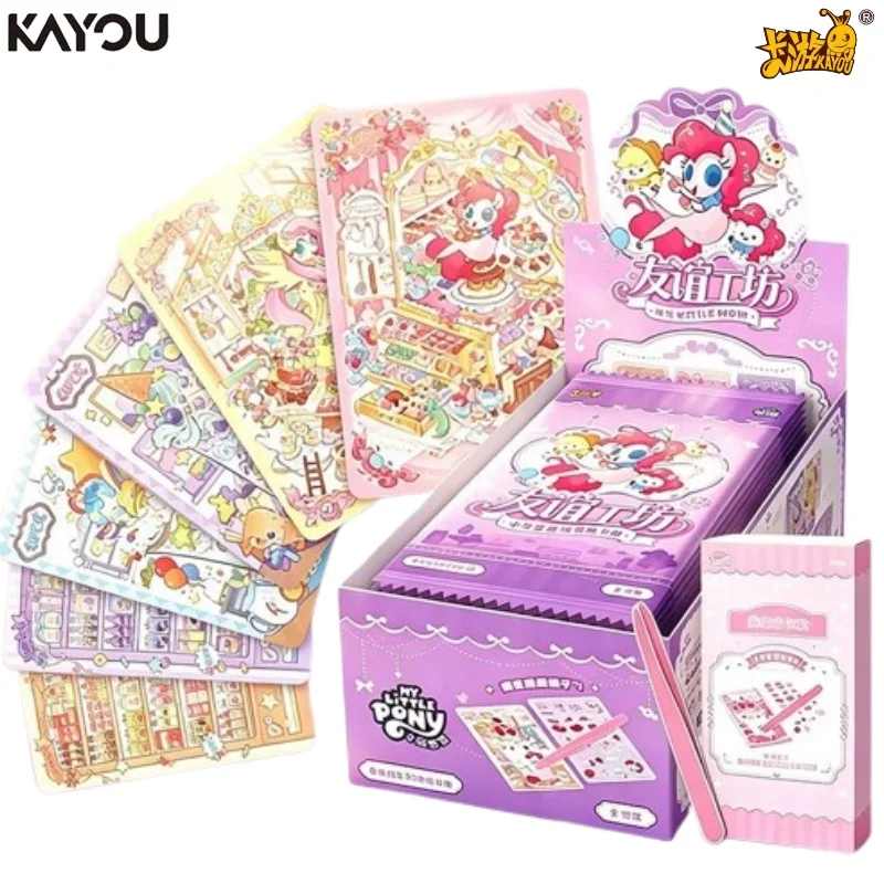 KAYOU New Genuine My Little Pony Blind Bag Scene Diorama Stickers Anime Character DIY Journal Decor Sticker Collection