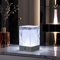 Modern Minimalista Night Light Toque, Crystal Clear Candeeiros De Mesa, Quarto Luz De Cabeceira, Luxo Ins Light