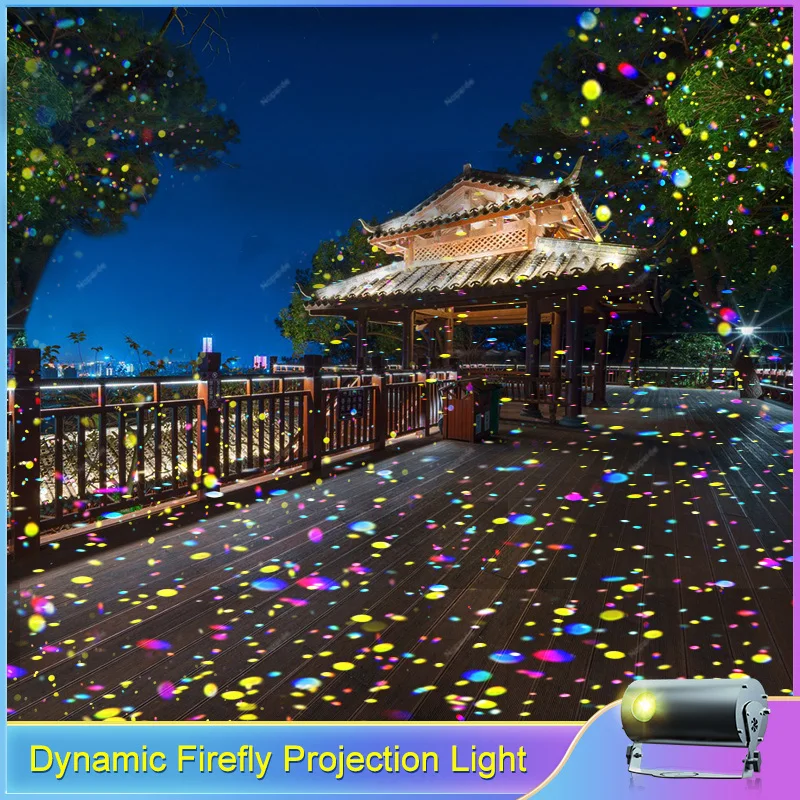 Imagem -02 - Firefly Dynamic Projection Light Outdoor Park Light Iluminação à Prova Dágua Tree Lawn Atmosfera Par Light Ktv